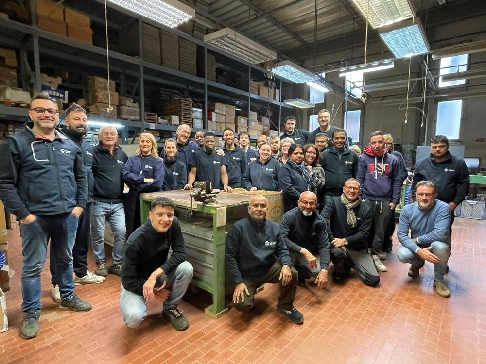 Il team Tirelli in reparto